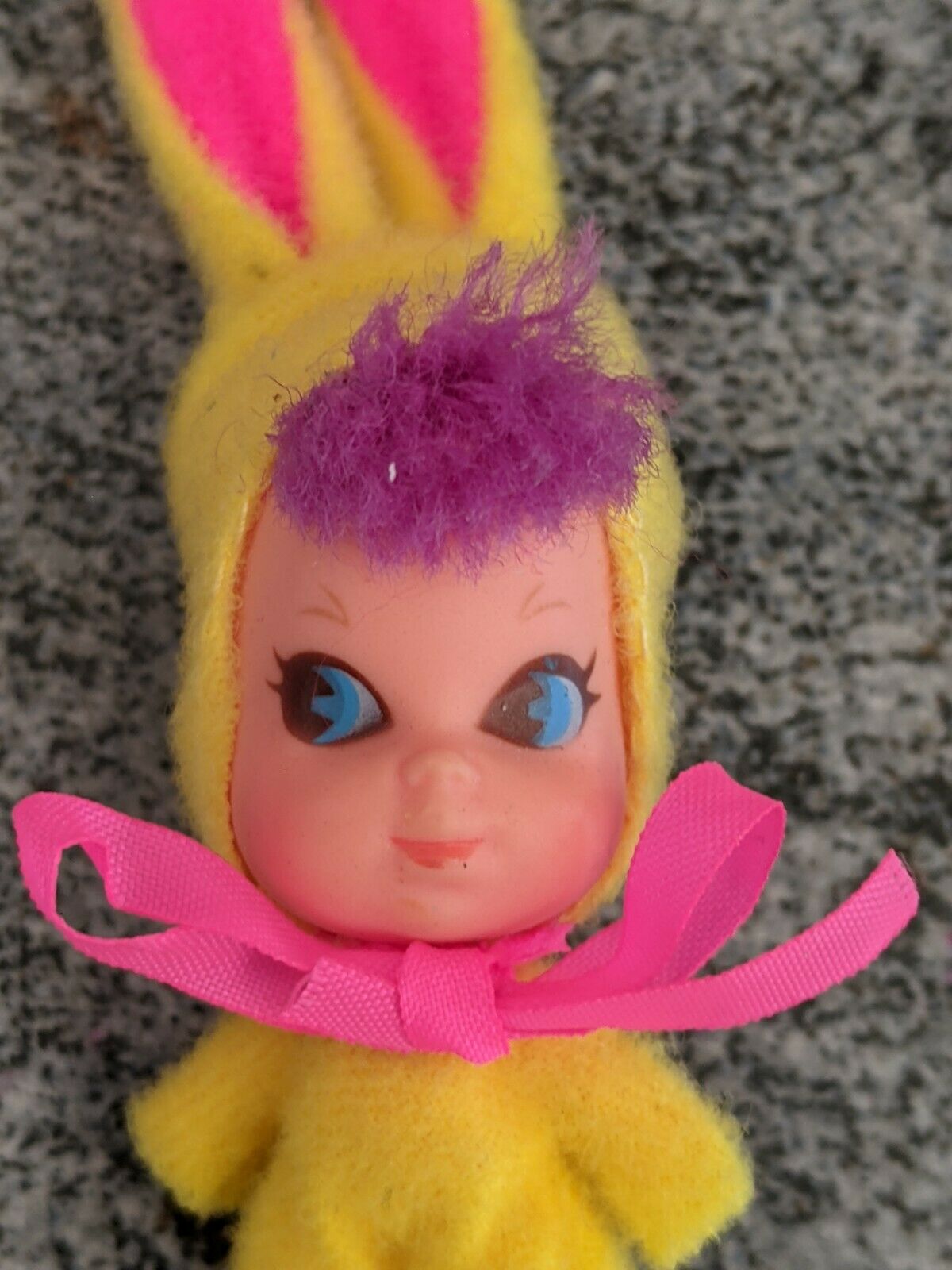 Vintage Liddle Little Kiddle Funny Bunny -- Yellow!