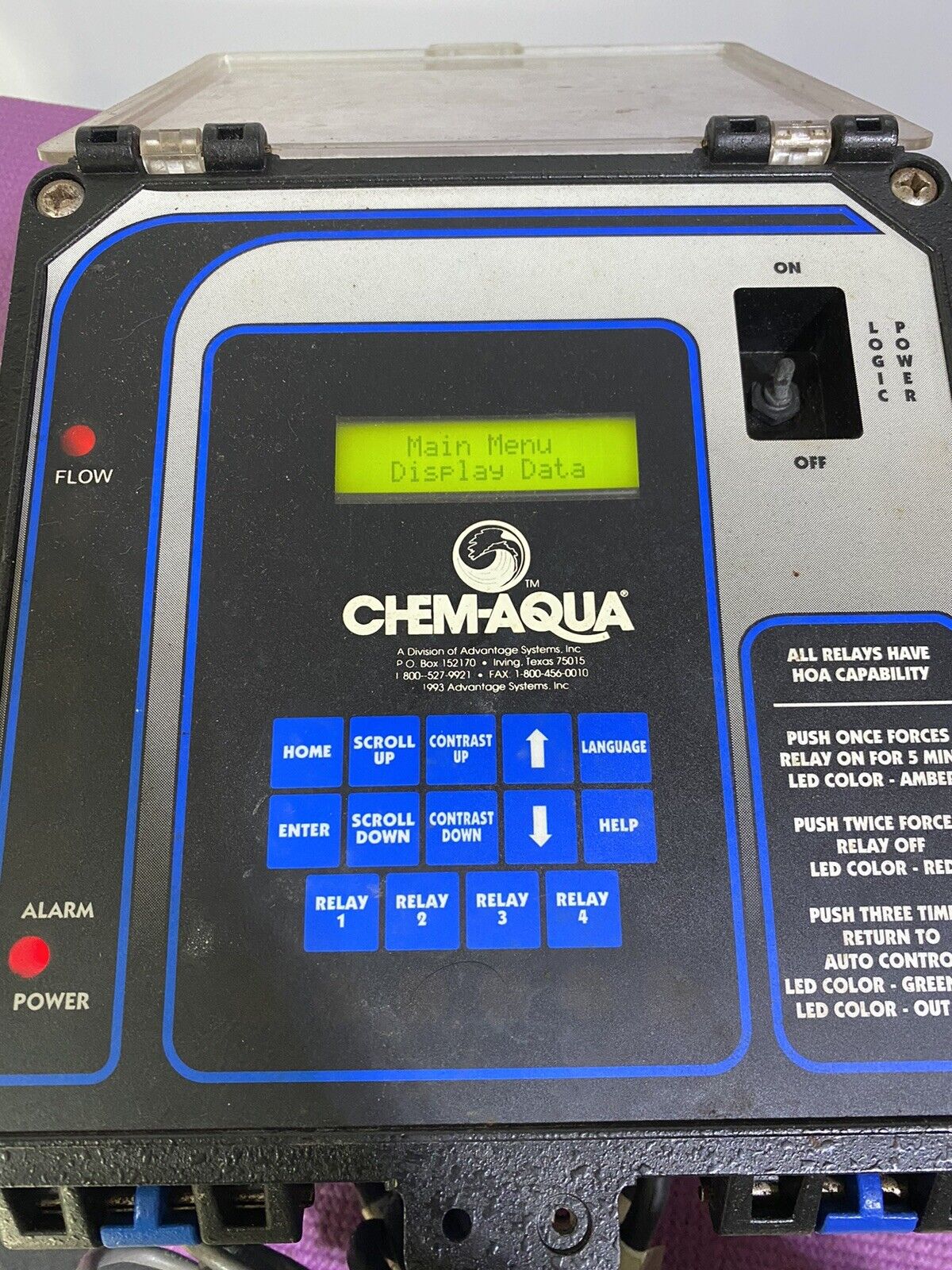 Advatage Chem-aqua Pump Controller