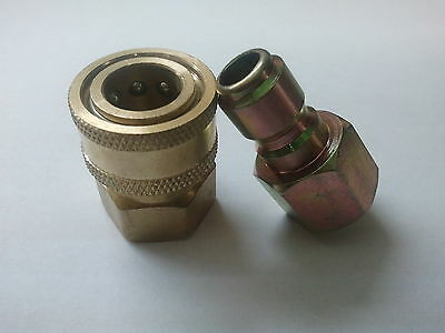 1/4" Quick Connect Fittings For Pressure Washer Hose-new- Top Quality All Brass