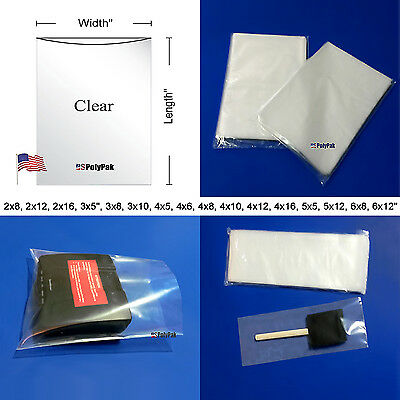 Poly Plastic Bags 2-mil Soft Ldpe Polyethylene Clear Flat Open Top Baggies