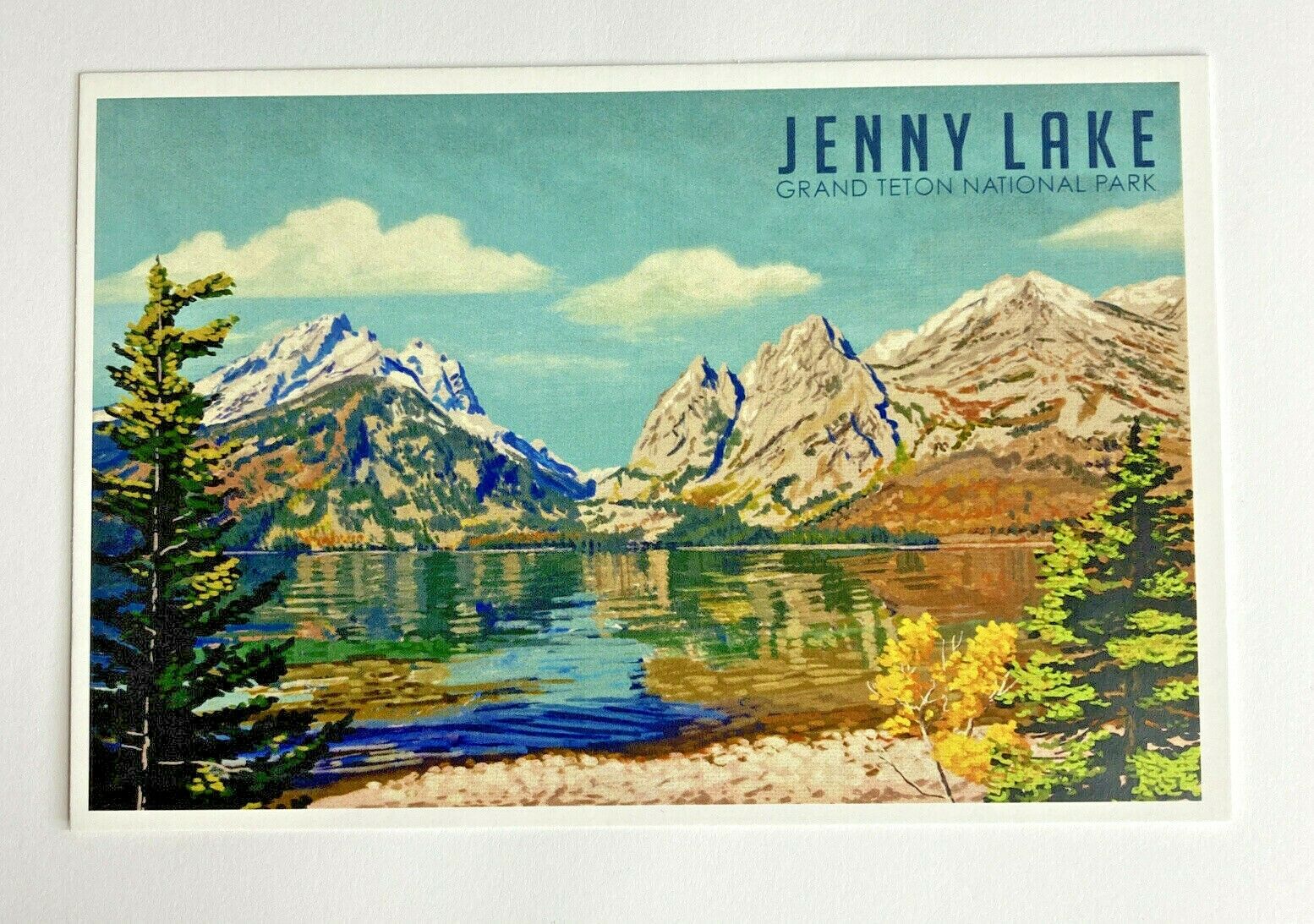 Jenny Lake Grant Teton National Park Lantern Press Postcard (e214)