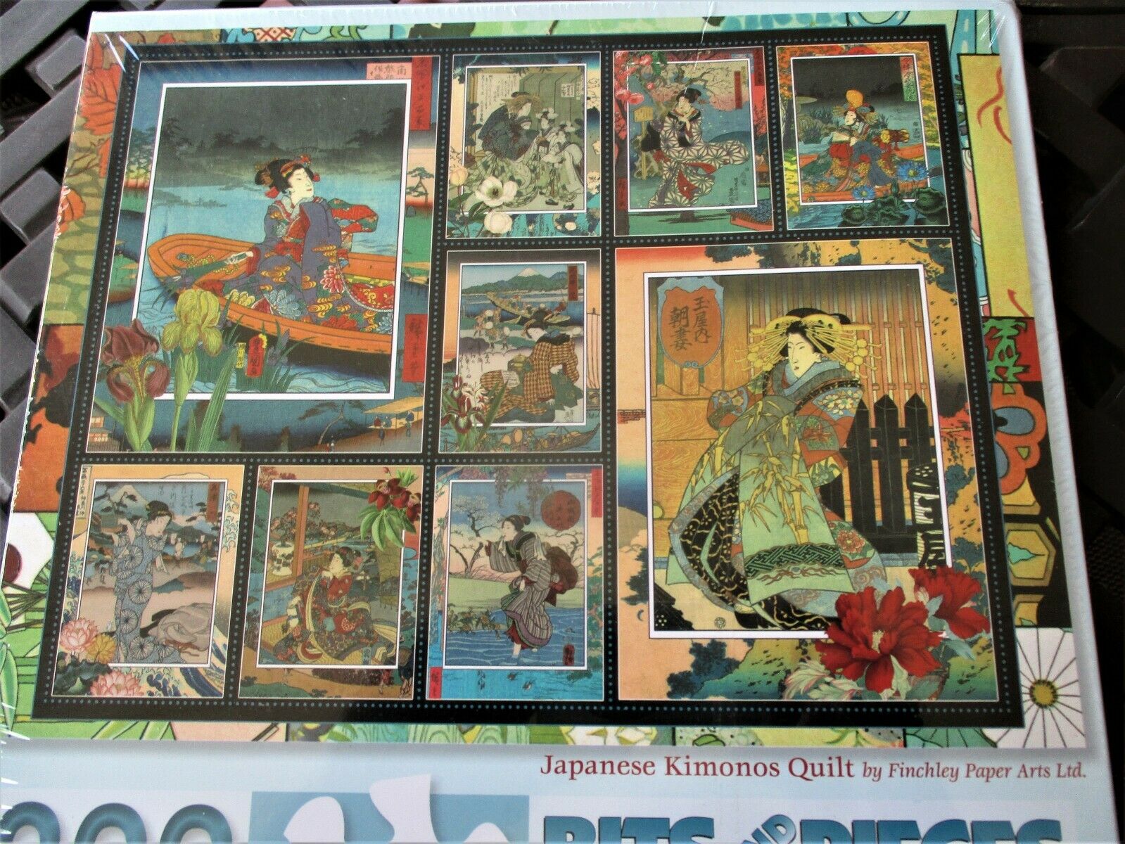 Bits 300 Piece Puzzle "japanese Kimonos Quilt" Large Pieces New 18"x24"