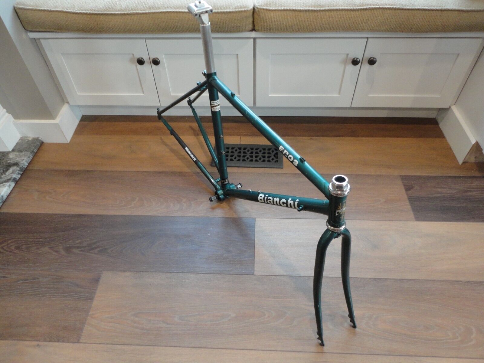 Vintage Bianchi Eros Road Frame Set With Headset And Seat Post