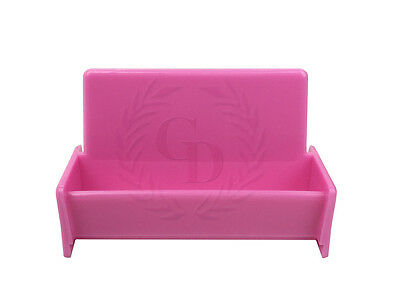 Hot Pink Acrylic Business Card Holder Display Stand For Office Desk/countertop