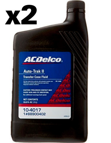 2 X Gm Auto-trak Ii Transfer Case Fluid Acdelco 10-4017 Autotrak 2 Oil Quarts