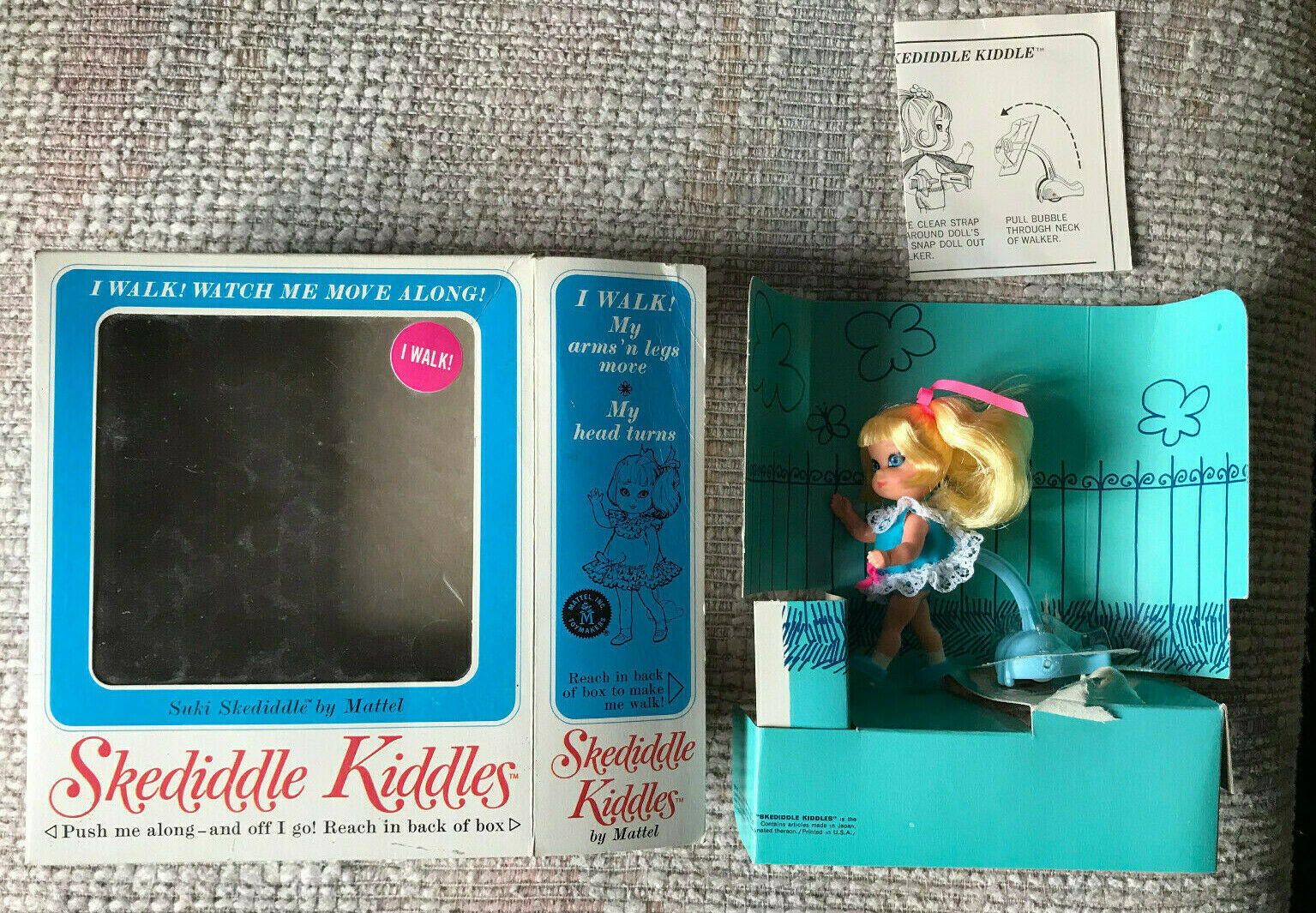 Vintage Skediddle Kiddles Skediddlers Suki Doll  Mattel 1967 In Original Box