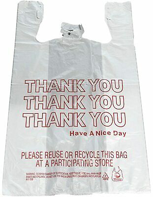 Reli. Thank You T-shirt Bags (350 Count), Plastic - Bulk Shopping Bags
