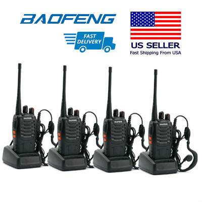 4x Baofeng Bf-888s Transceiver Ctcss Single-band Two-way Ham Radio Walkie Talkie