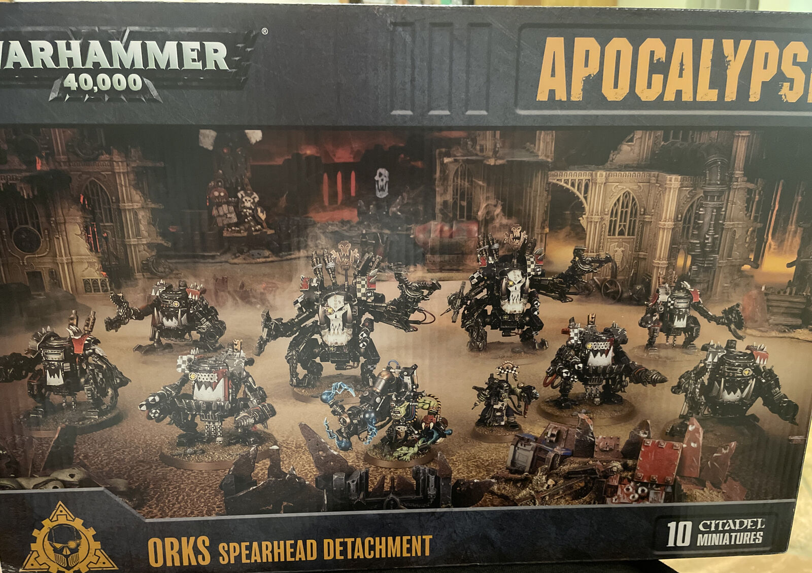 New Warhammer 40k ~ Apocalypse ~ Orks Spearhead Detachment Oop Box Set On Sprues