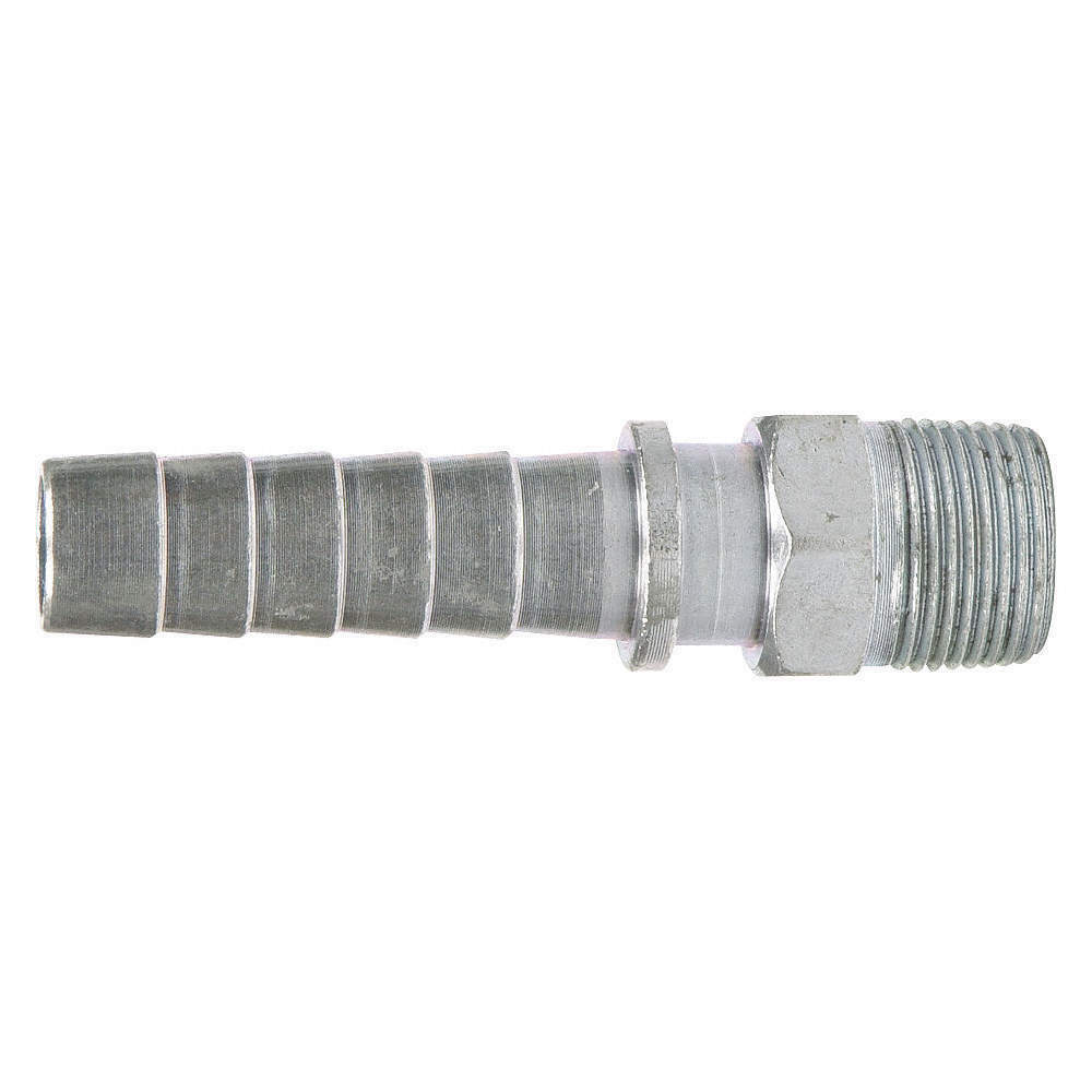 Grainger Approved 3lz70 Barbed Steam Hose Fitting,1/2",nptxbarb