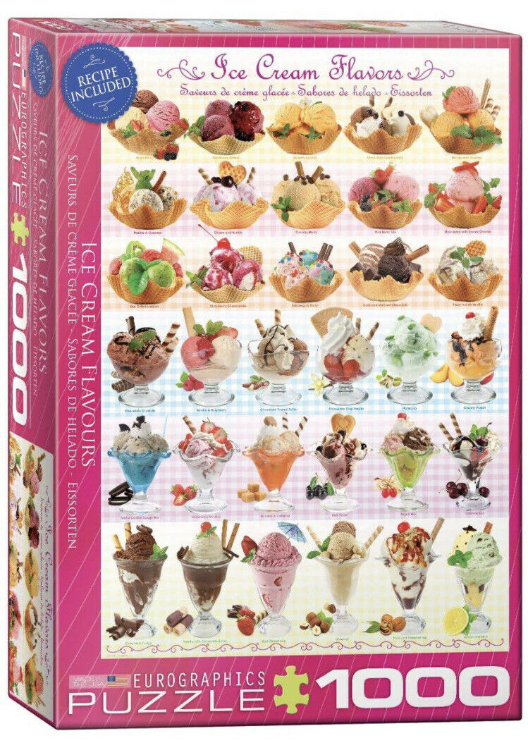 New Eurographics Ice Cream Flavours Puzzle 1000 Pieces Puzzle Sealed