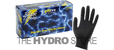 Black Lightning Gloves 100 Pack M / L / Xl / Xxl - Powder Free Latex Nitrile