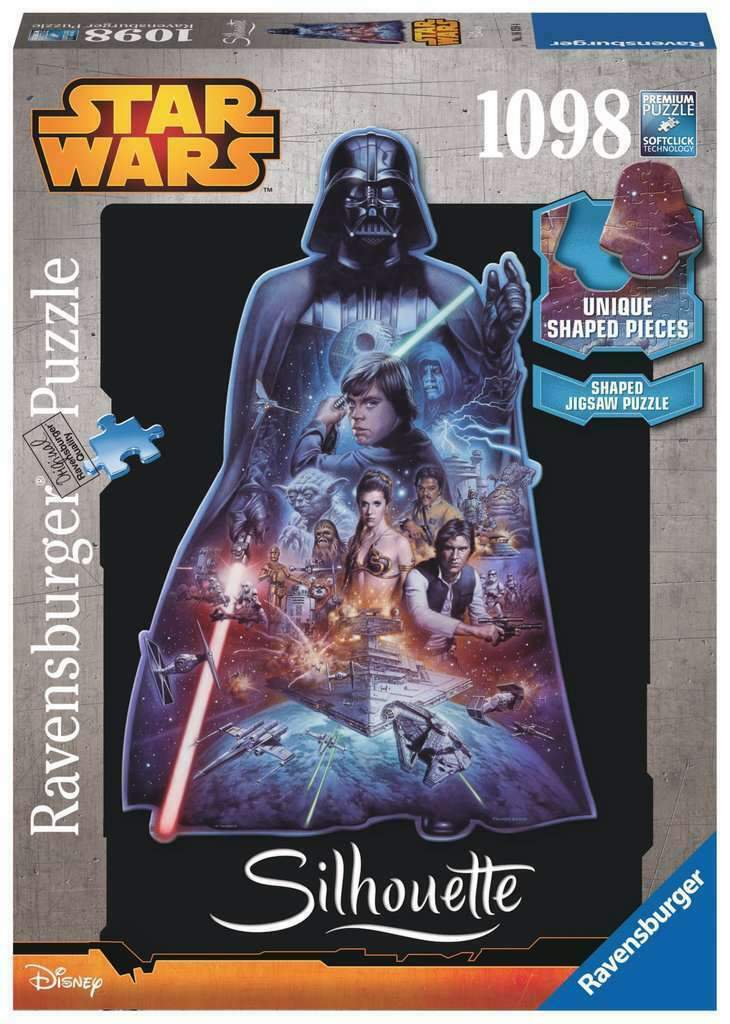 Ravensburger Star Wars Darth Vader Shaped 1098 Pc Puzzle -  New - Rare