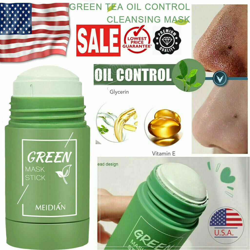 Green Tea Purifying Clay Stick Mask Anti-acne Deep Cleansing Acne Remover