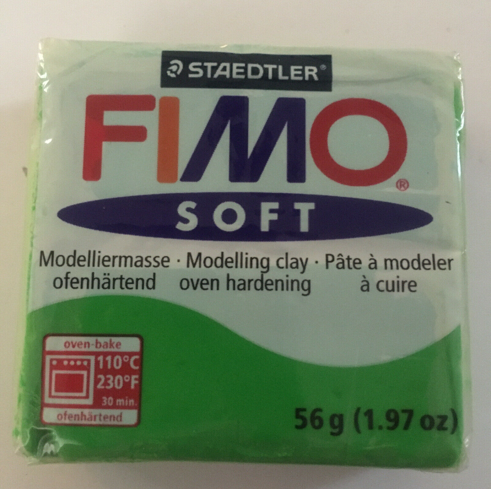 Staedtler Fimo Soft Modelling Polymer Clay 2oz Bar Tropical Green